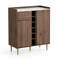 Sideboard Holz Walnuss mit weißer Oberfläche 120x90x40 cm