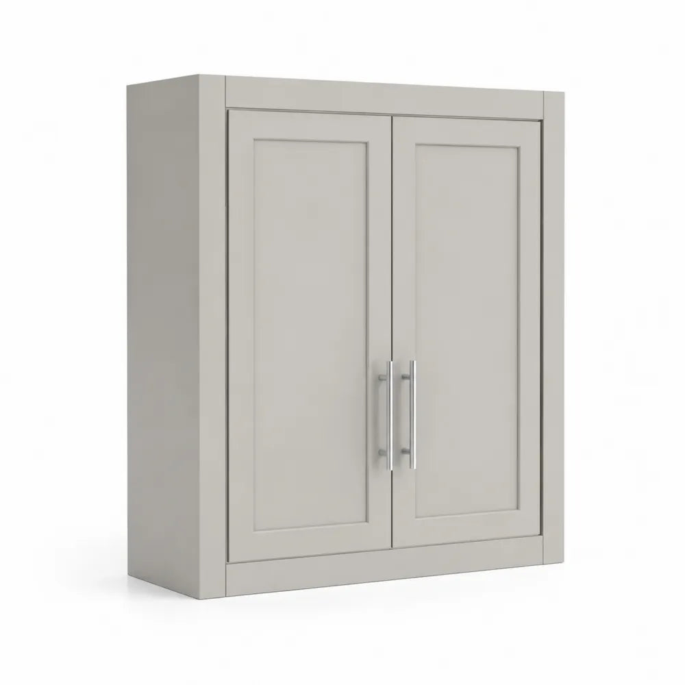 Wandschrank Holz Grau 80x35x120cm